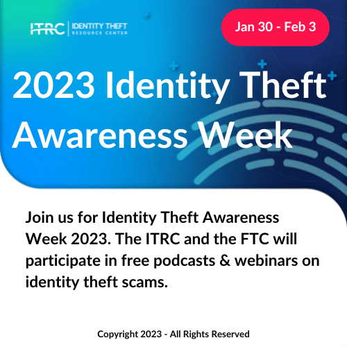 2023 Identity Theft Awareness Week Itrc 1888